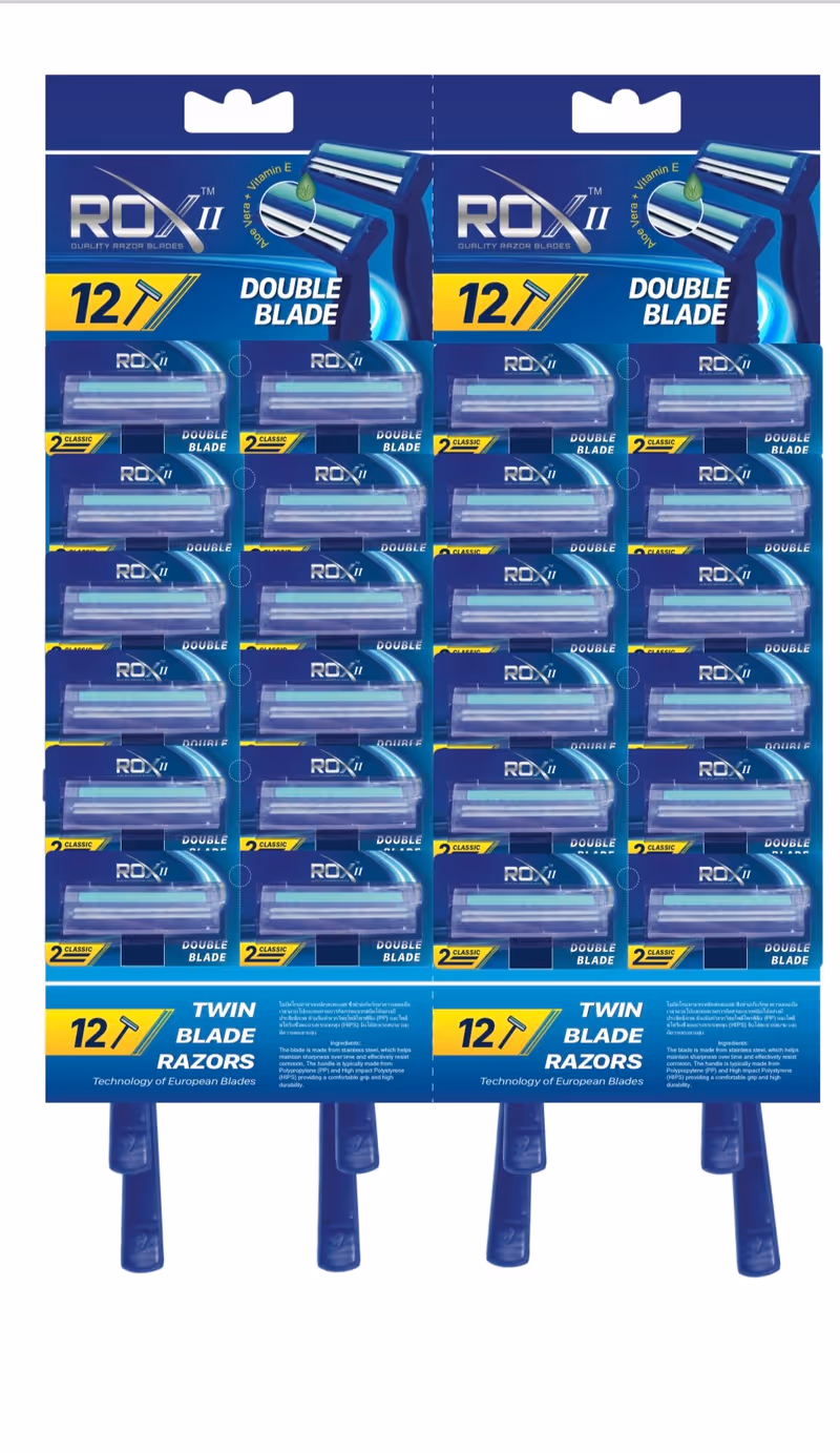 ROX II Twin-Blade Razor – 24-Pack Value Set